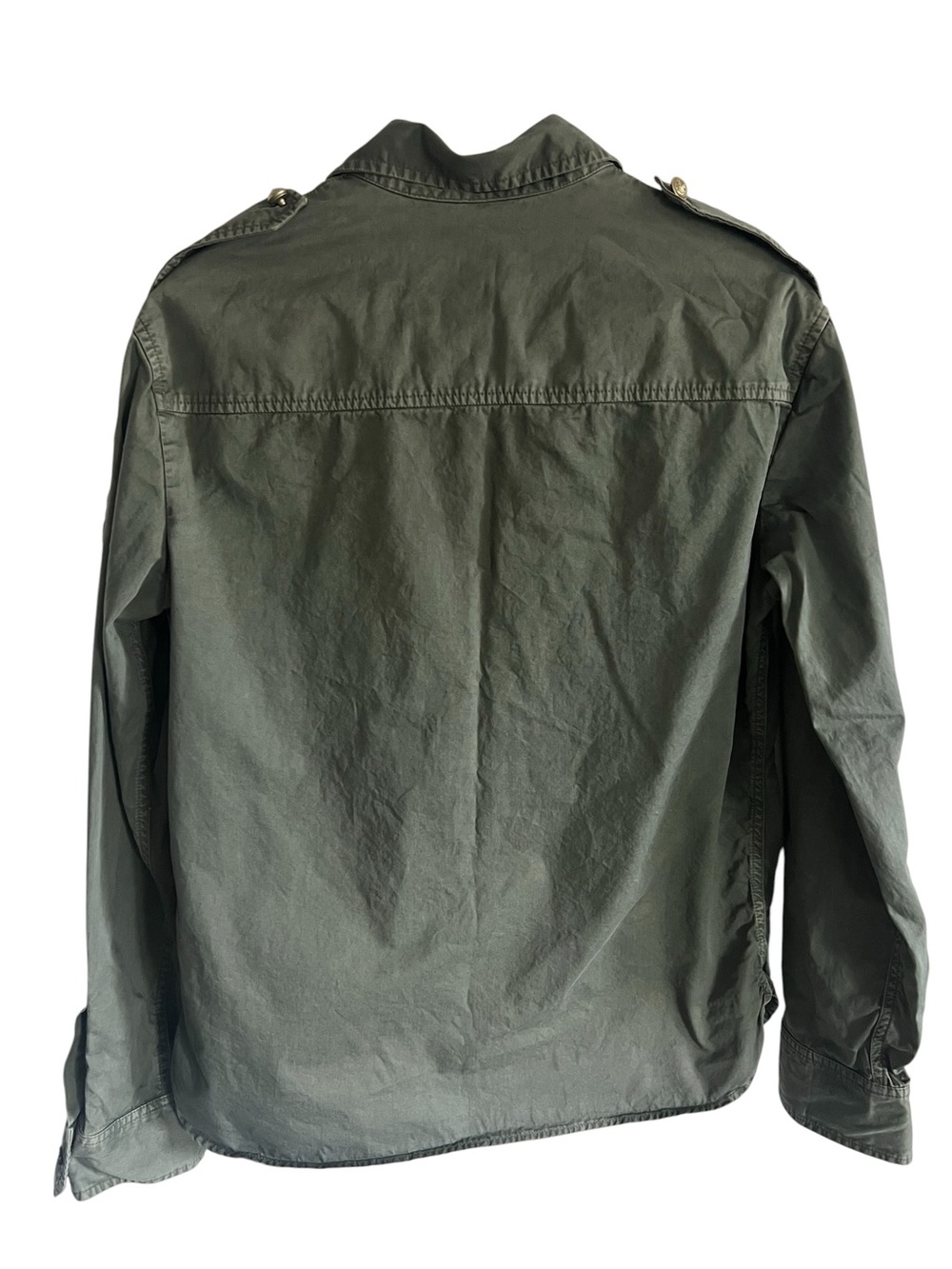 Zadig & Voltaire Taskal Grass Khaki Patch Military Shirt Jacket XS - Picture 5 of 12